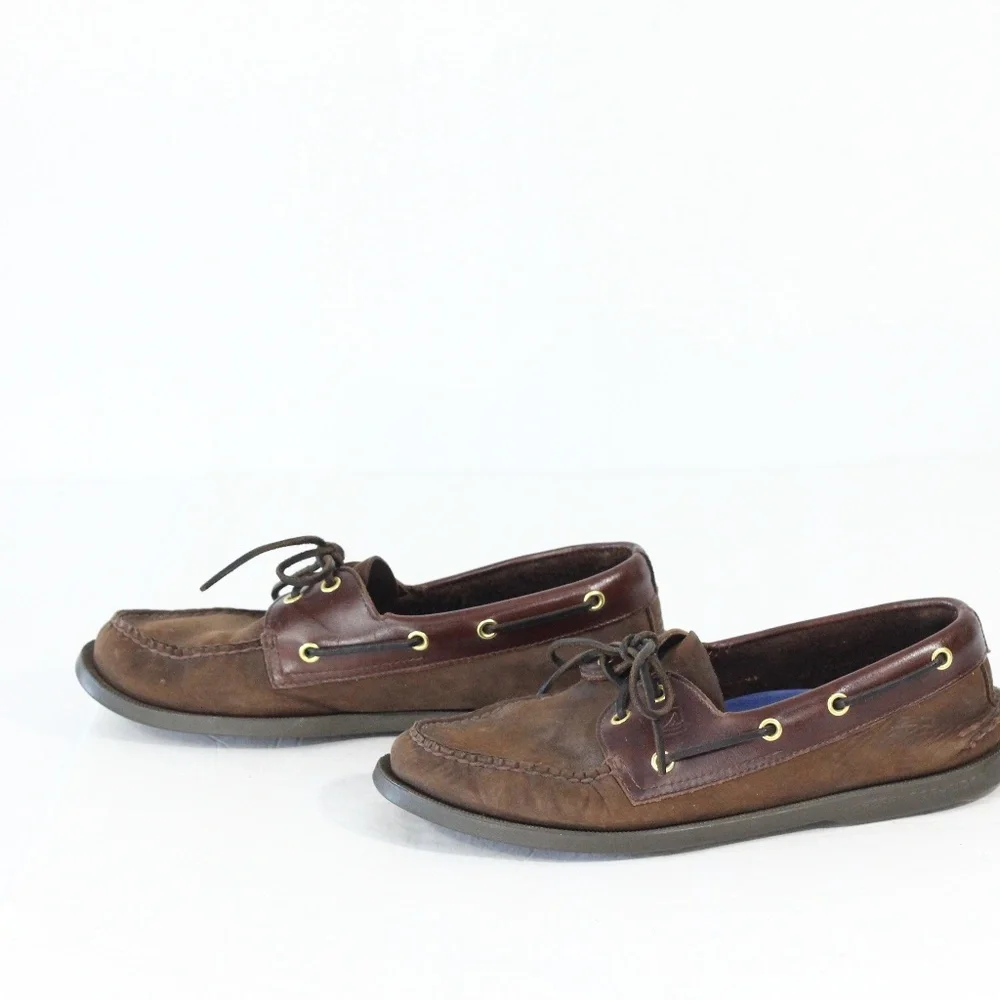 Sperry Original Boat Shoe sz 9 Mens Brown Leather Moccasin